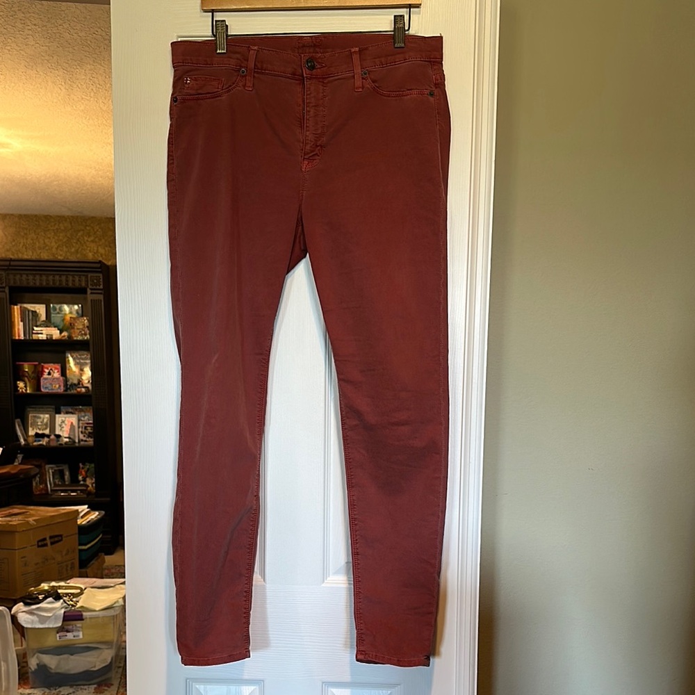 Hudson Rust Red Nico Skinny Jeans size 32